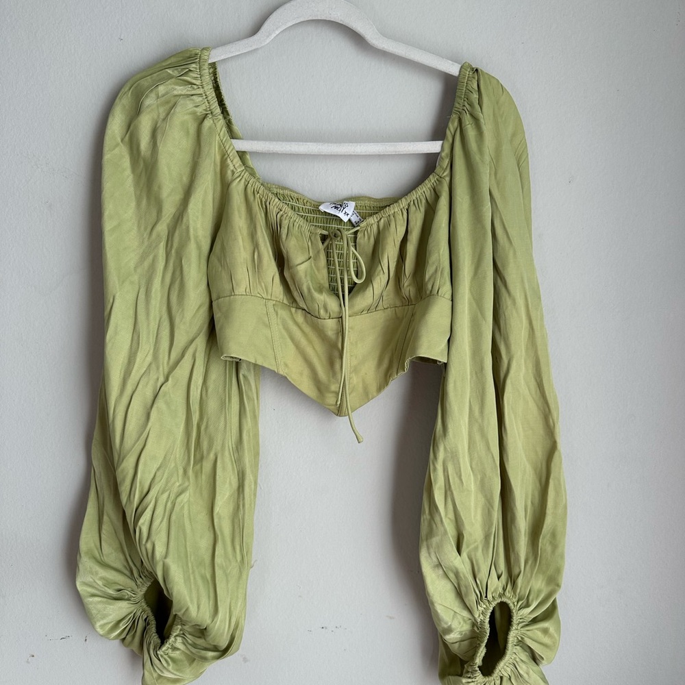 Princess Polly Light Green Blouse